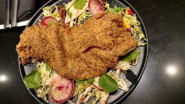 Chicken Fried Steak.  Not a fan of this but the salad on it was good.