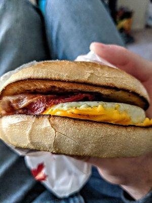 Bacon, egg and cheese bagel