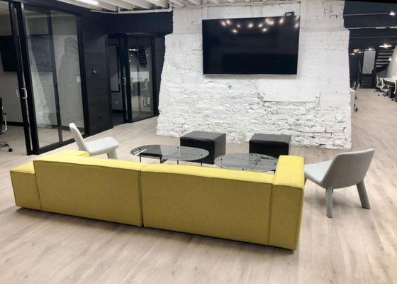 New Office Client Sitting Area Built by Reign Renovations Chicago