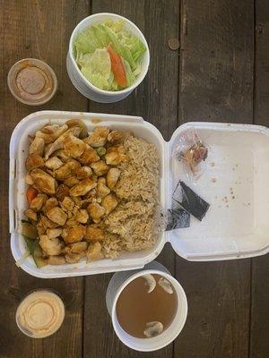 Chicken hibachi dinner