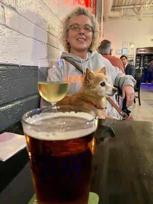 Cold beer, wine, & dog friendly!