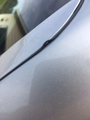 Window seal is bumping and not fixed