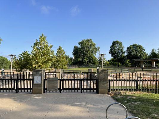 John Steele dog park. Which boasts a side for both large and small dogs, even has a water section for them.