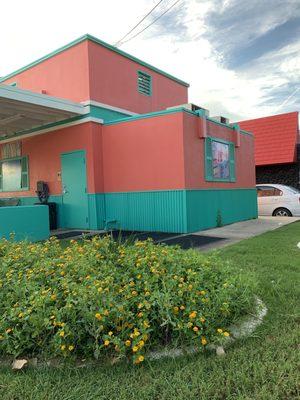 Back of Bahama Buck's in Wichita Falls, Texas.