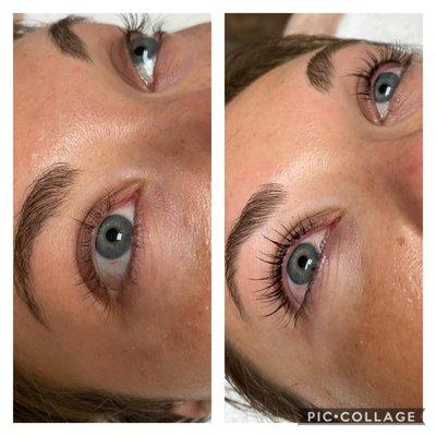 Lash lift and tint