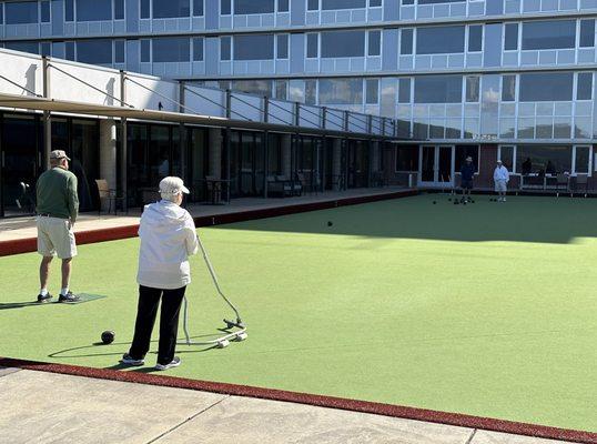 The lawn bowling court was just renovated in May, 2024.