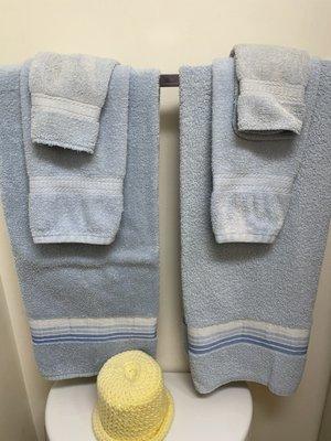 Slightly bleach stained towels