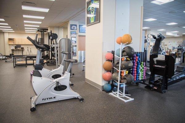 Work out room at the LiVe Well Center at Park City Hospital.