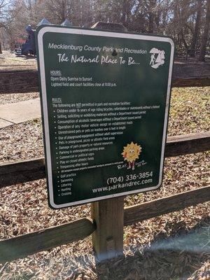 Rules of Chantilly Park, Charlotte