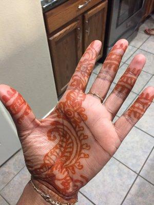 Sloppy and ugly henna. Very unprofessional and not what I paid for...horrible experience. DO NOT GO HERE AND WASTE YOUR TIME OR MONEY