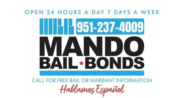 FREE BAIL INFO
 WWW.MANDOBAILBONDS.COM
 714-610-4925