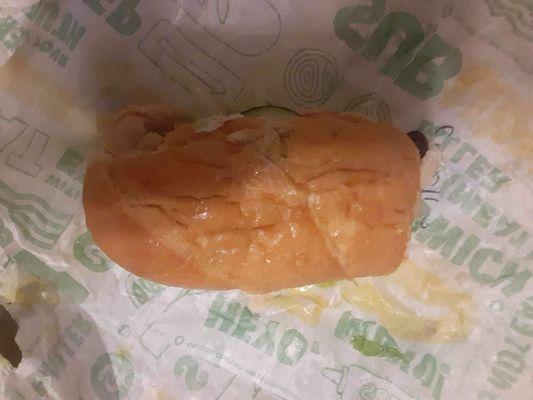 This is the small half that I got when I paid for a footlong