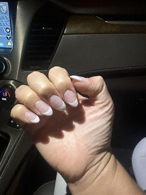 Almond shape acrylic with gel