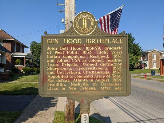 General Hood Birthplace Historical Marker