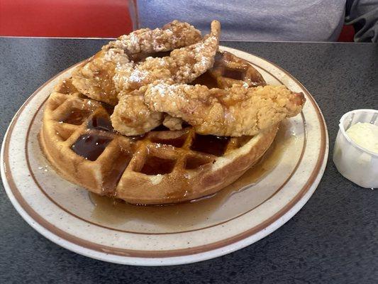 Chicken and waffles