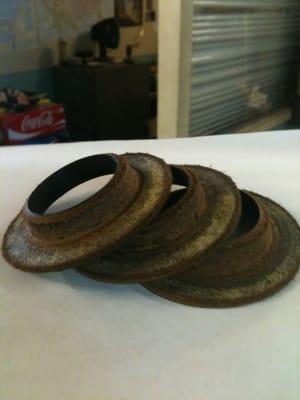 Leather flange seals