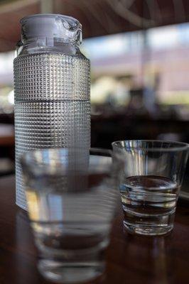 We love it when they leave a water carafe at the table =))