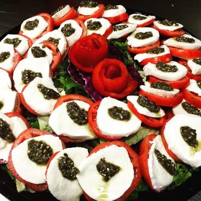 Mozzarella Caprese for catering