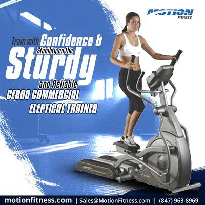 Train with confidence and stability on the CE800 Commercial Elliptical Trainer.