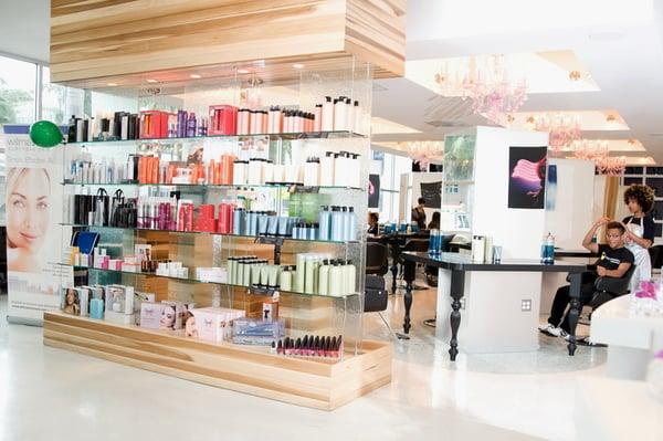 Professional industry products in the Salon at Beauty Schools of America - South Beach campus