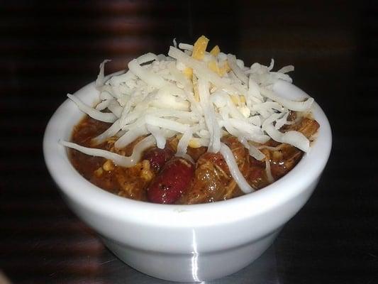 Cup of House-made Pulled Pork Chili.