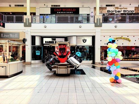 Inside the beautifully decorated moreno valley mall.