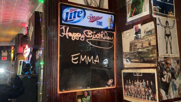 Birthday celebrators can get their name in lights