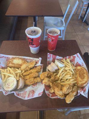 Box combo and Caniac combo with sweet tea