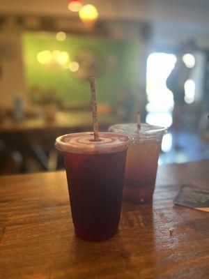 Hibiscus Iced Tea and Pineapple Iced Tea