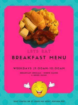 Here is our Breakfast Menu