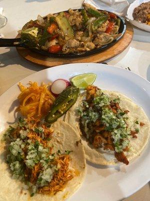 1) Tacos and Chicken Pollo Fajita