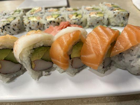 California Roll, Philly Roll, and Rainbow Roll.