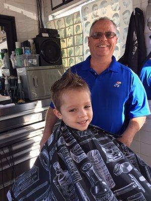 He enjoys the haircut!!!