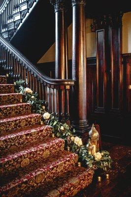 Semple Mansion's Grand Staircase  Photo by Janelle Elise Photography