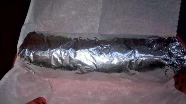 Good size regular burrito