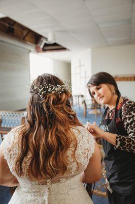 My wedding hair by Sidnee, featuring Sidnee