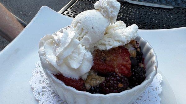 Blueberry crumble