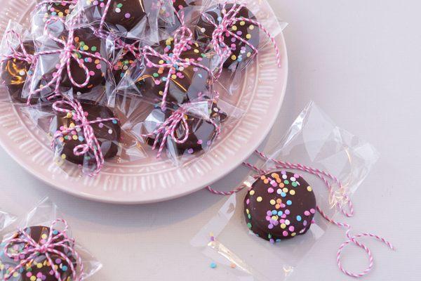 Chocolate dipped cookies.