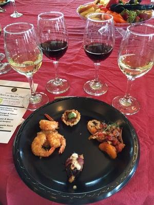 Wine and appetizer pairing event