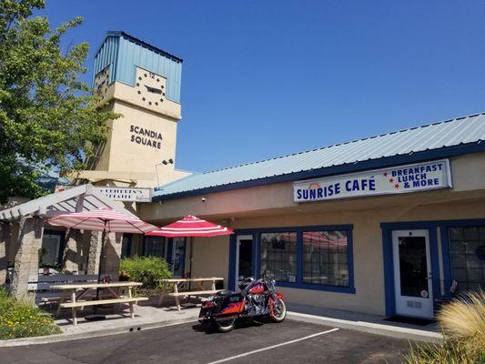 Lovely patio seating on a beautiful day!