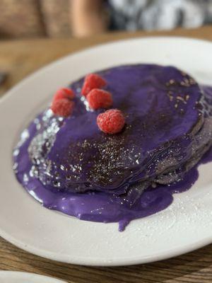 Ube pancakes