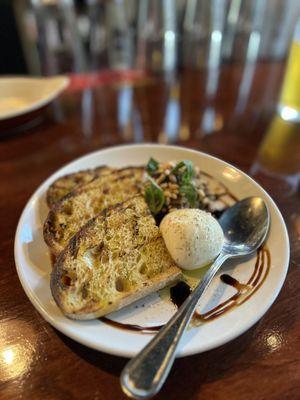 Burrata & eggplant