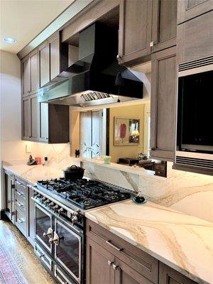 LaCornue  and Hood by Tolson's and Kitchen Design by Warren Cabinets