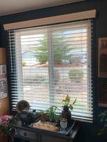 My new faux wood blinds. I LOVE them!