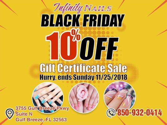 Sale 10% OFF. Hurry, ends Sunday 11/25/2018