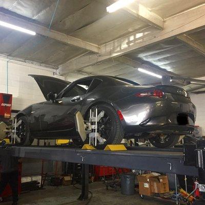 Performance alignment for a 2017 Miata MX5.