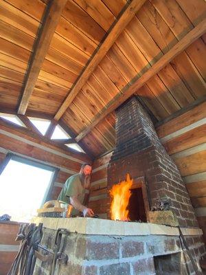 The blacksmith shop is open during a lot of special events and really cool to see!!!