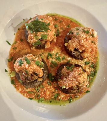 Stuffed baby portobello mushrooms