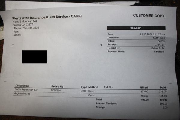 Charged $165 for Dmv Services others charge $75 will not tell you fee up front Go somewhere else