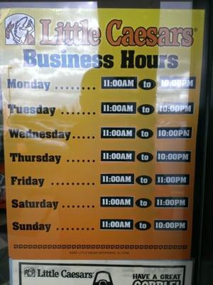 Store hours